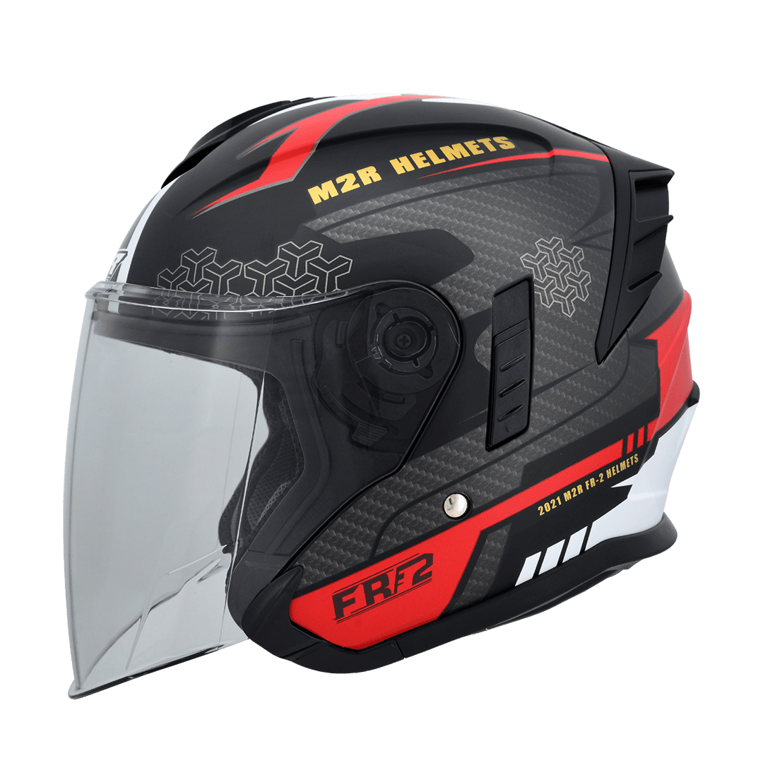 M2R FR-2 紀念版 #13 極馳 消光黑 彩繪 3/4罩 內墨片款式