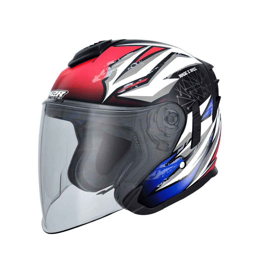 M2R FR-2 紀念版 #18 亮面黑紅 彩繪 3/4罩 內墨片款式