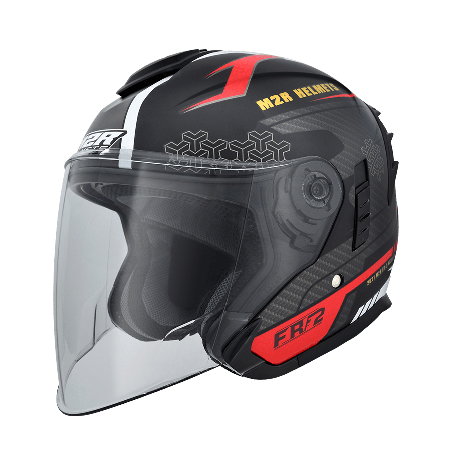 M2R FR-2 紀念版 #13 極馳 消光黑 彩繪 3/4罩 內墨片款式