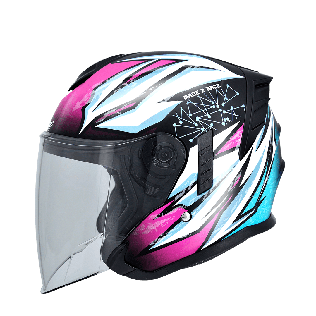 M2R FR-2 紀念版 #18 亮面黑桃紅 彩繪 3/4罩 內墨片款式