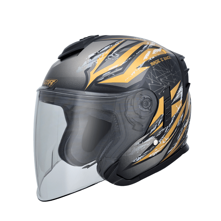 M2R FR-2 紀念版 #18 消光黑金 彩繪 3/4罩 內墨片款式