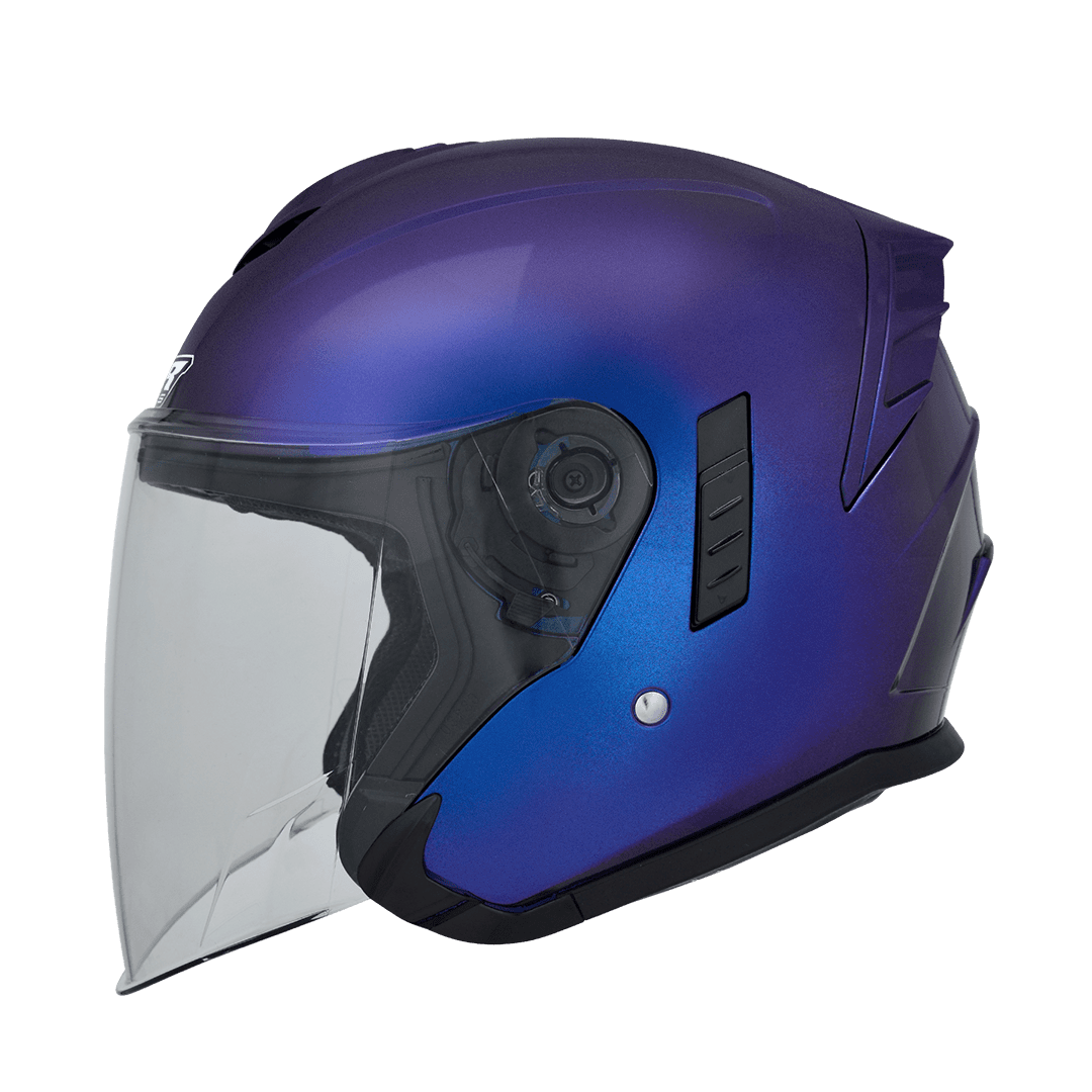 M2R FR-2 紀念版 變色龍 變色藍紫 彩繪 3/4罩 內墨片款式