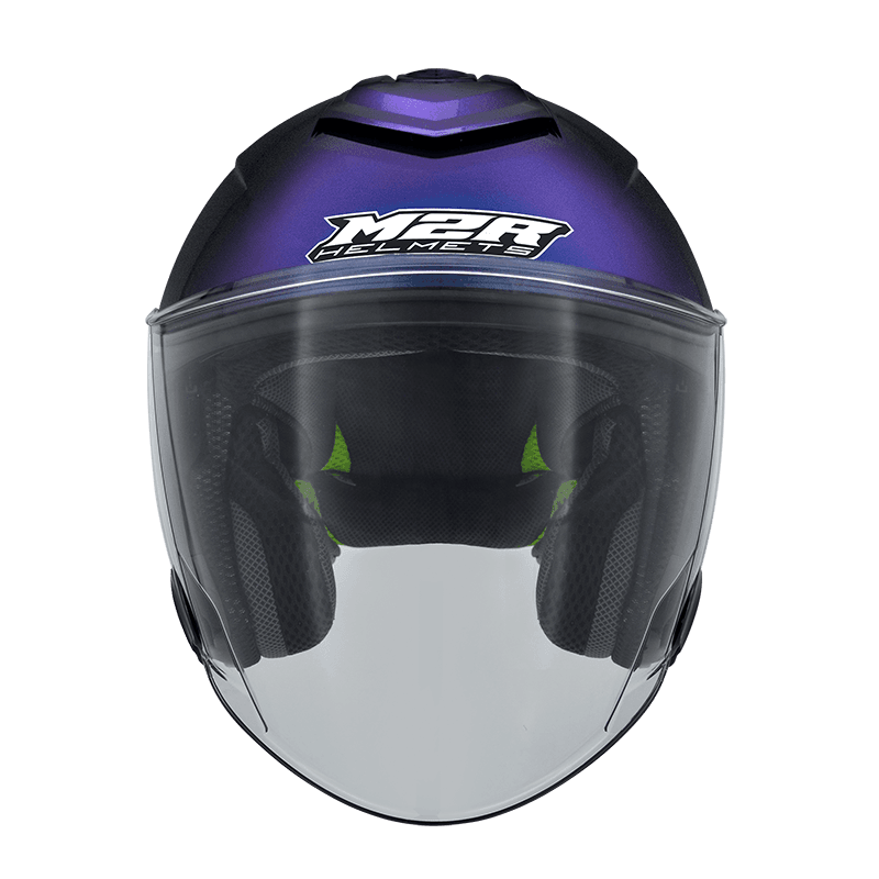 M2R FR-2 紀念版 變色龍 變色藍紫 彩繪 3/4罩 內墨片款式