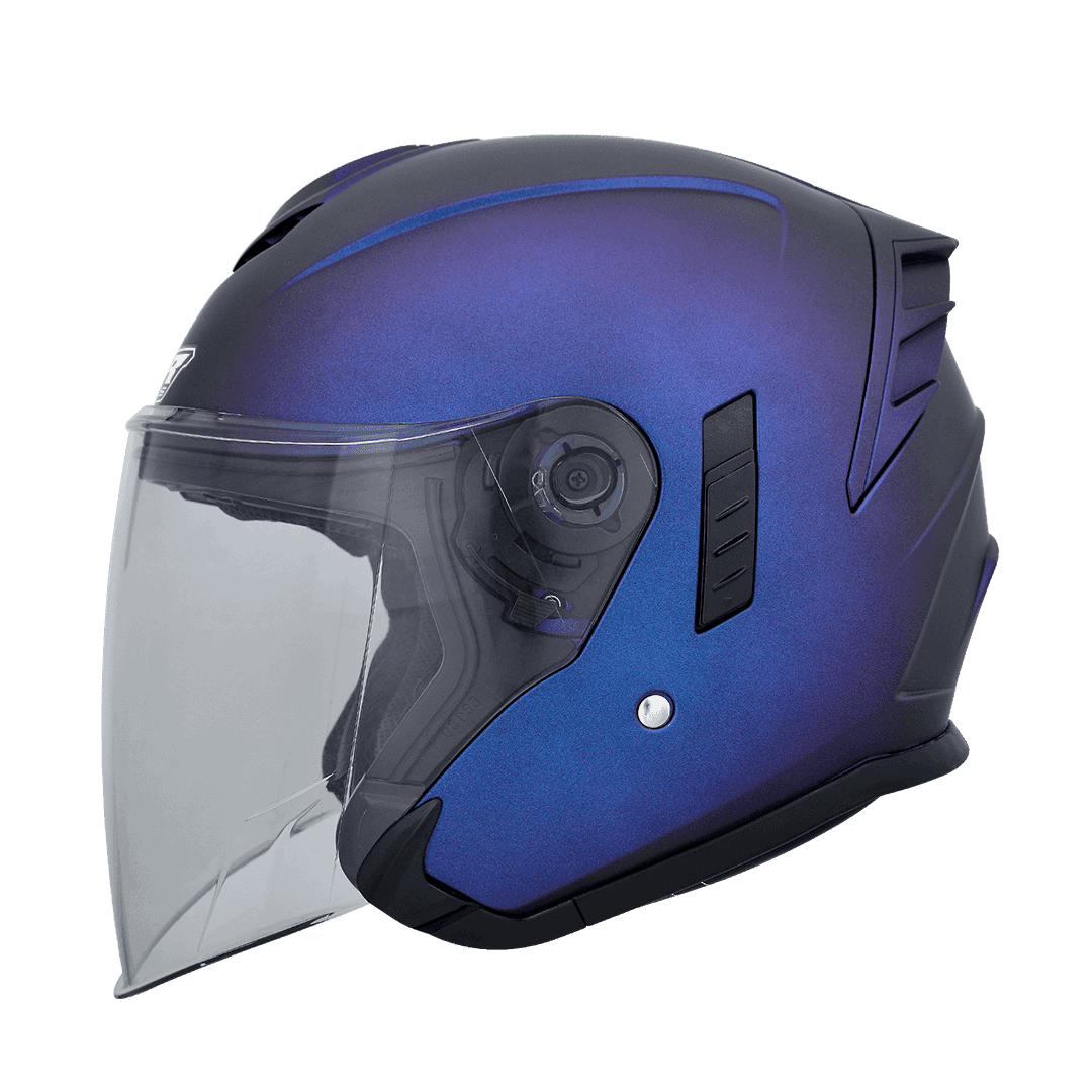 M2R FR-2 紀念版 變色龍 消光變色藍紫 彩繪 3/4罩 內墨片款式