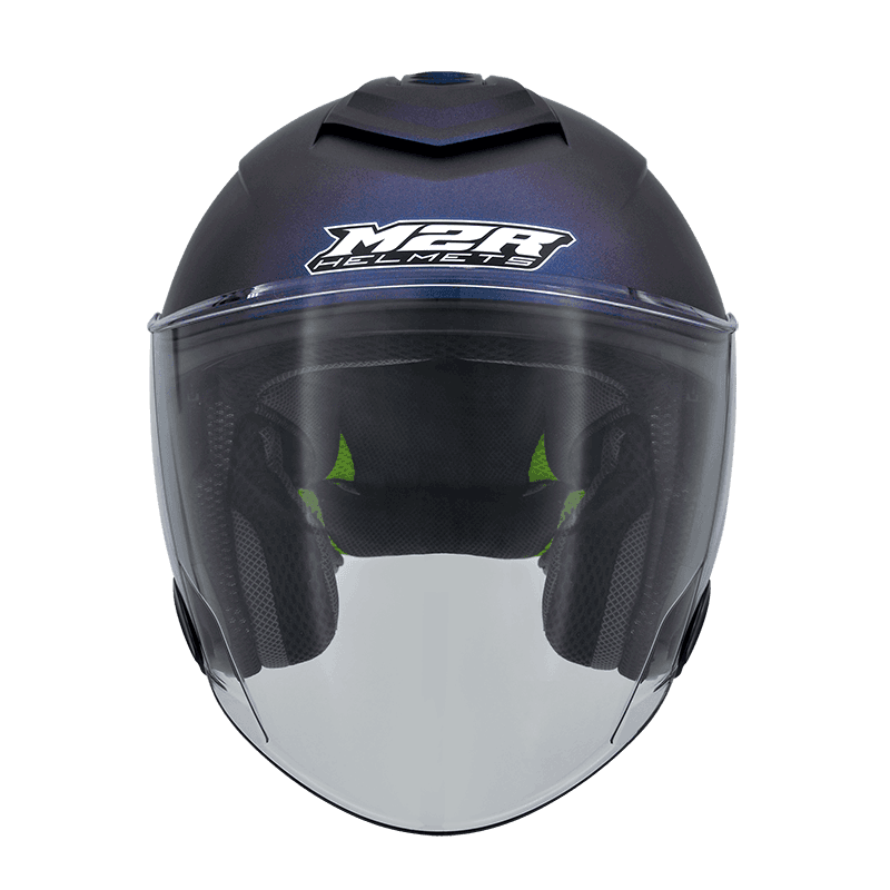 M2R FR-2 紀念版 變色龍 消光變色藍紫 彩繪 3/4罩 內墨片款式