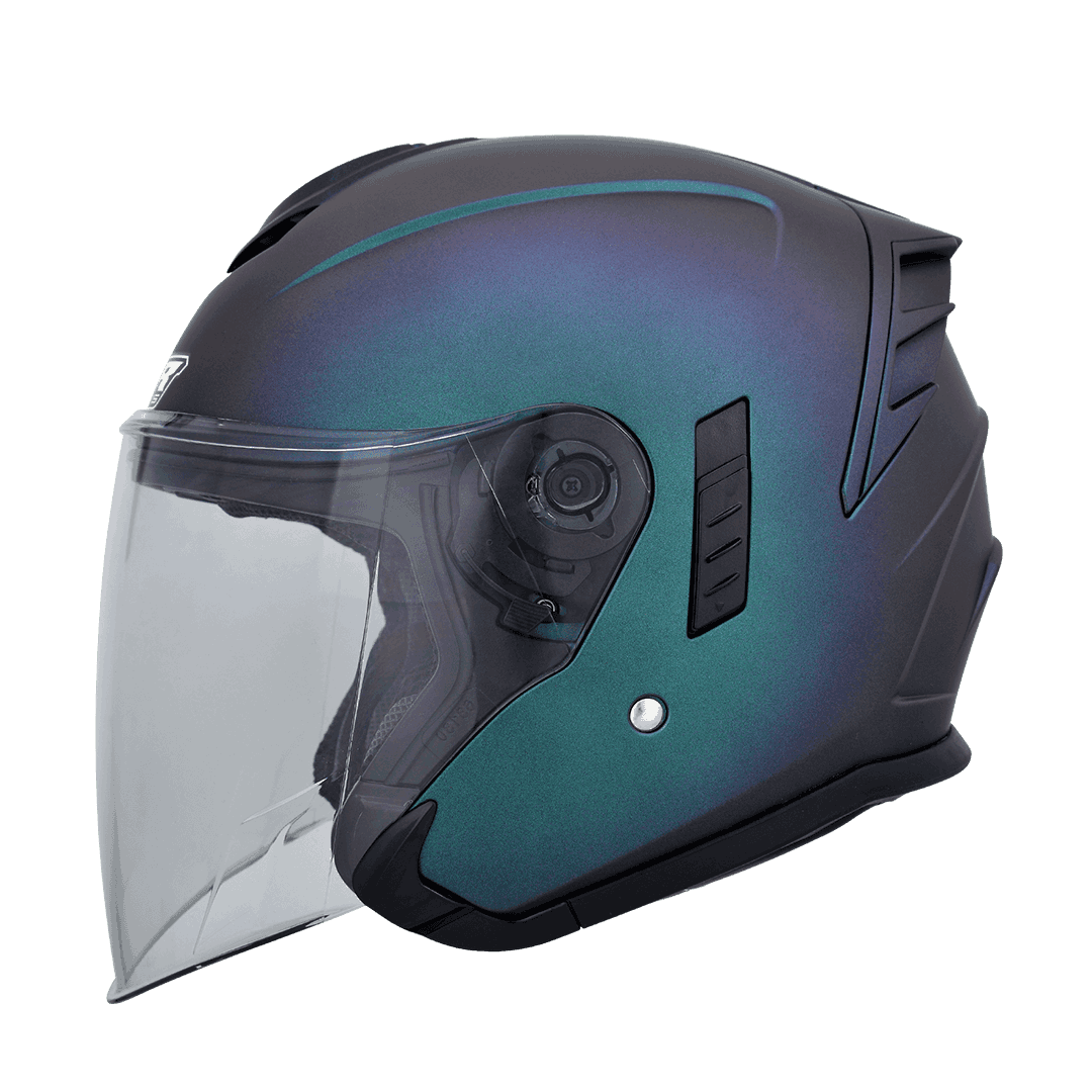 M2R FR-2 紀念版 變色龍 消光變色藍綠 彩繪 3/4罩 內墨片款式