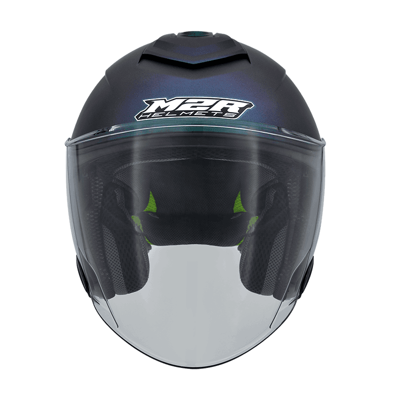 M2R FR-2 紀念版 變色龍 消光變色藍綠 彩繪 3/4罩 內墨片款式