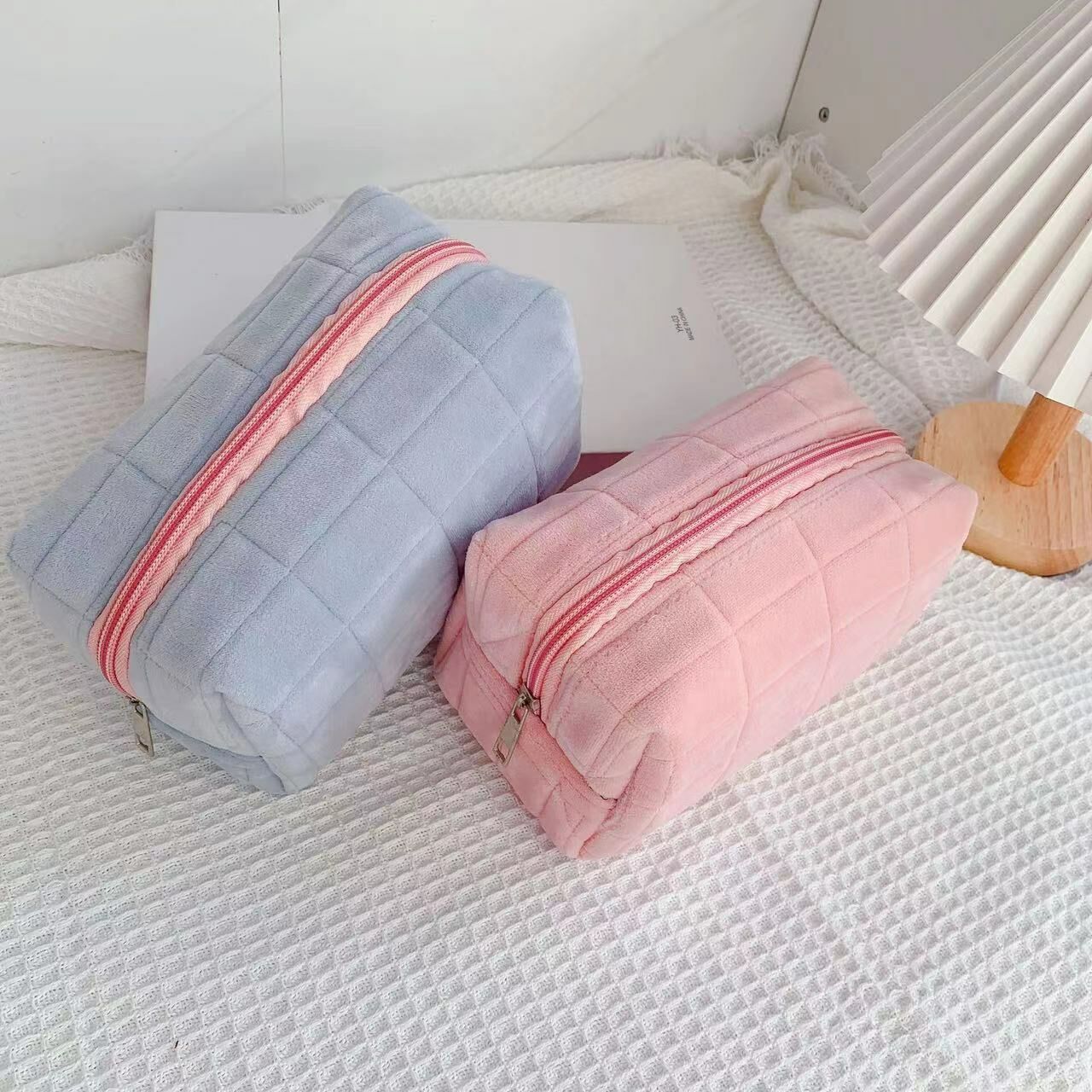 【客製】韓系絨布化妝包