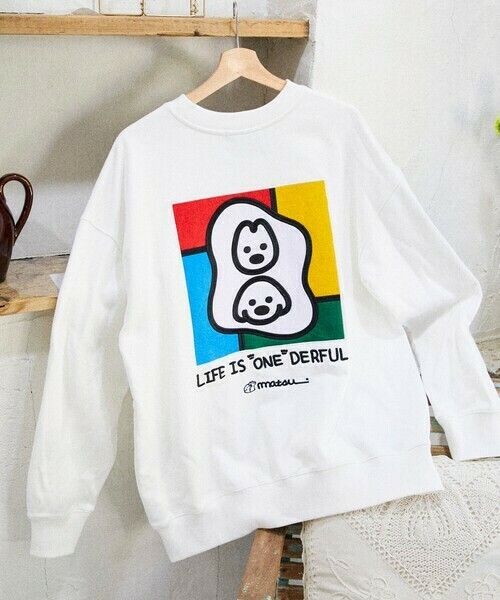 (待出清商品)3色 🇯🇵 matsui × FREAK'S STORE 聯名 松井營 Monyu Monyu 狗狗 大學T / 現貨