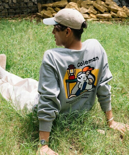 4色 🇯🇵 Coleman × matsui × FREAK'S STORE 三方聯名 松井營 露營狗狗 大學T 長袖 內刷毛 / 現貨