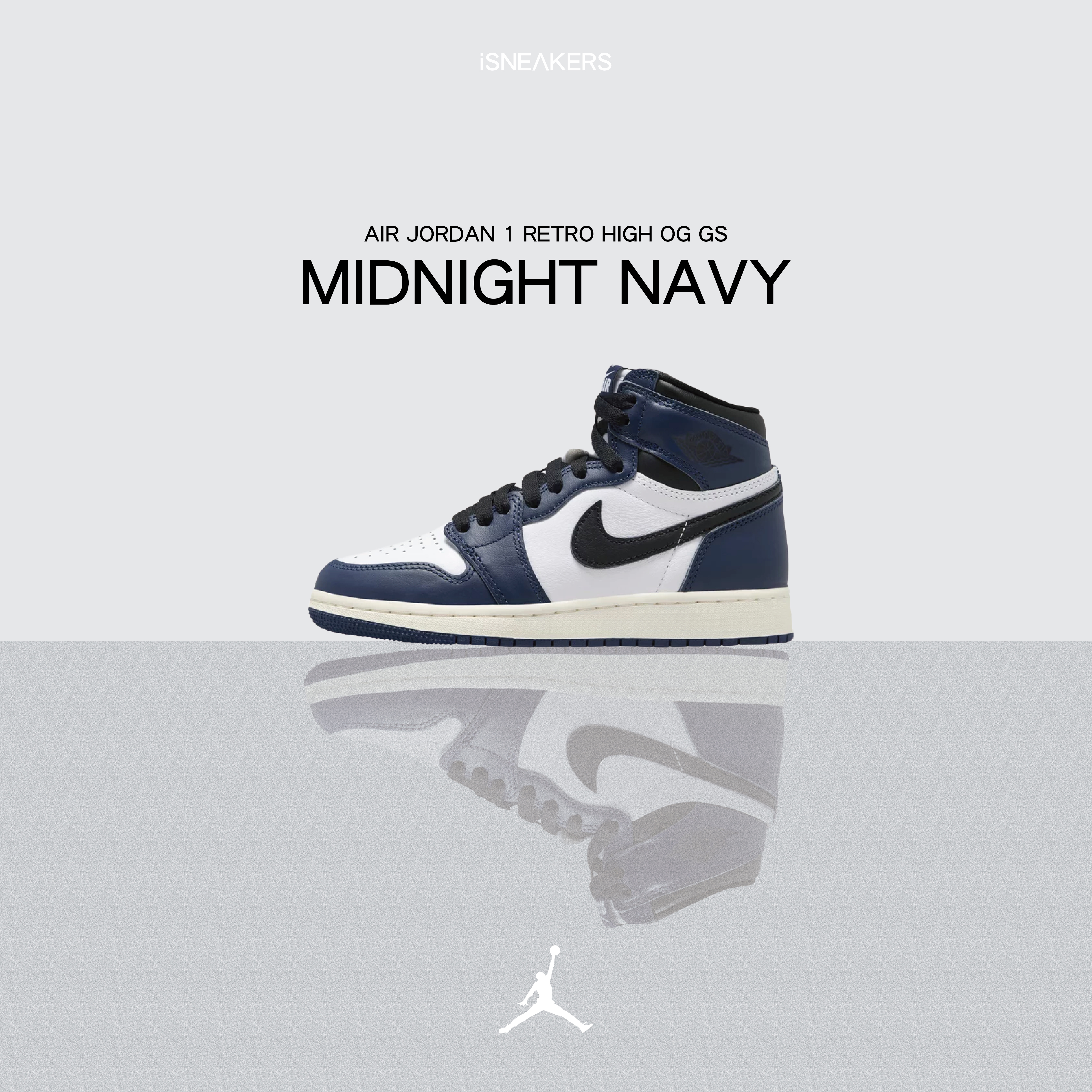 iSNEAKERS｜Air Jordan 1 Retro High OG GS "Midnight Navy" 午夜藍 FD1437-401