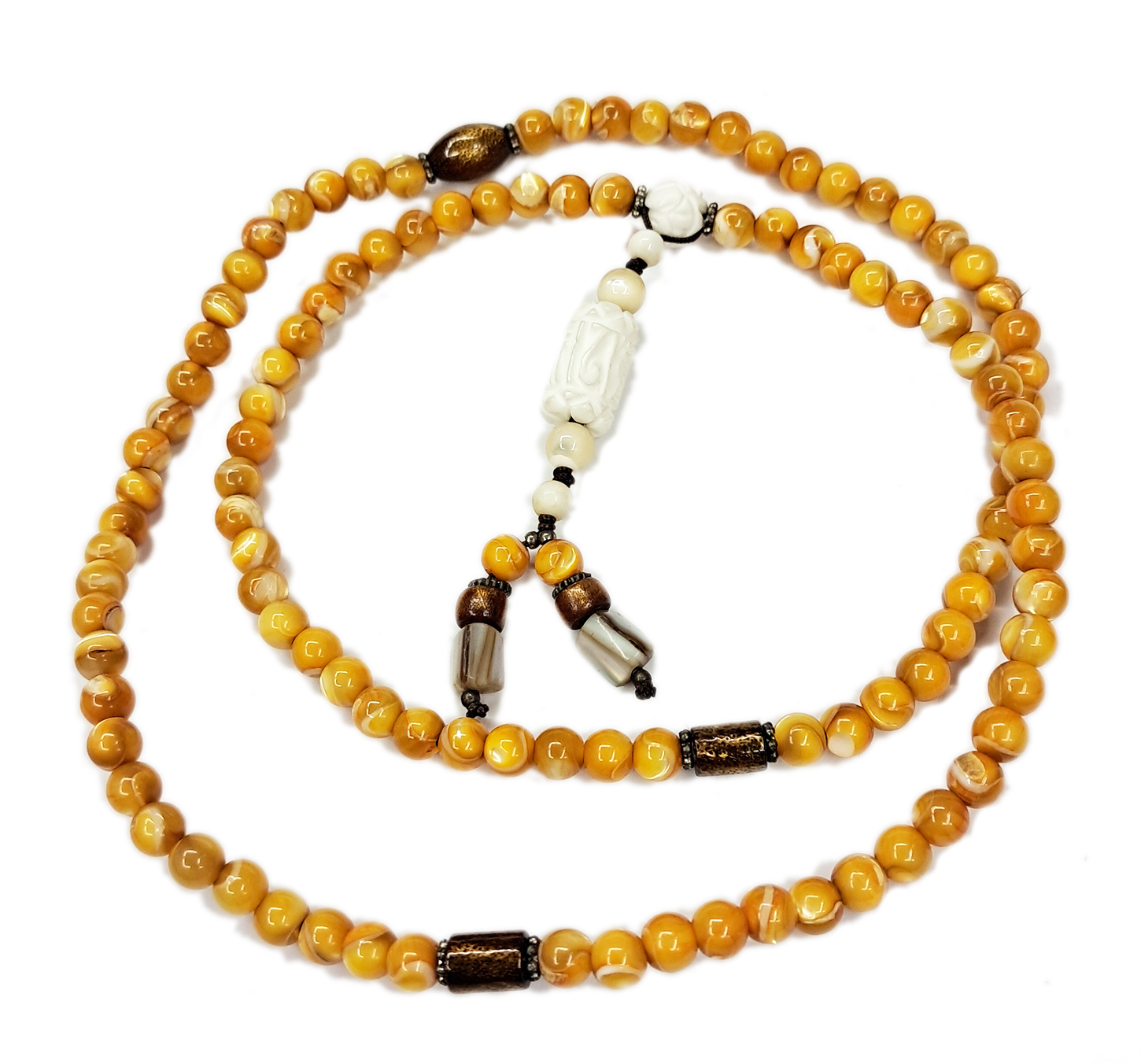 轉經輪+黃晶硨磲108念珠5mm【十方】148161