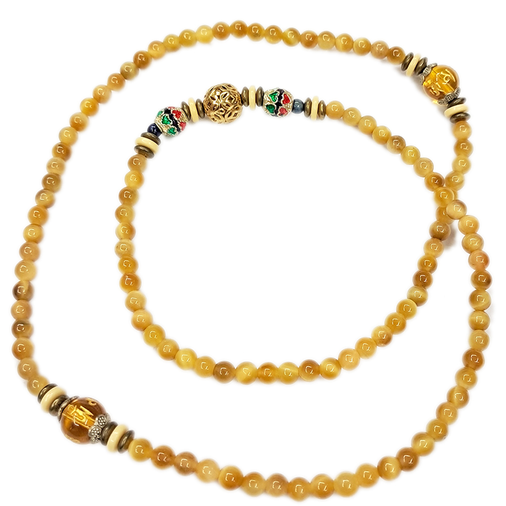 白虎眼108念珠4.5 mm【十方】138932