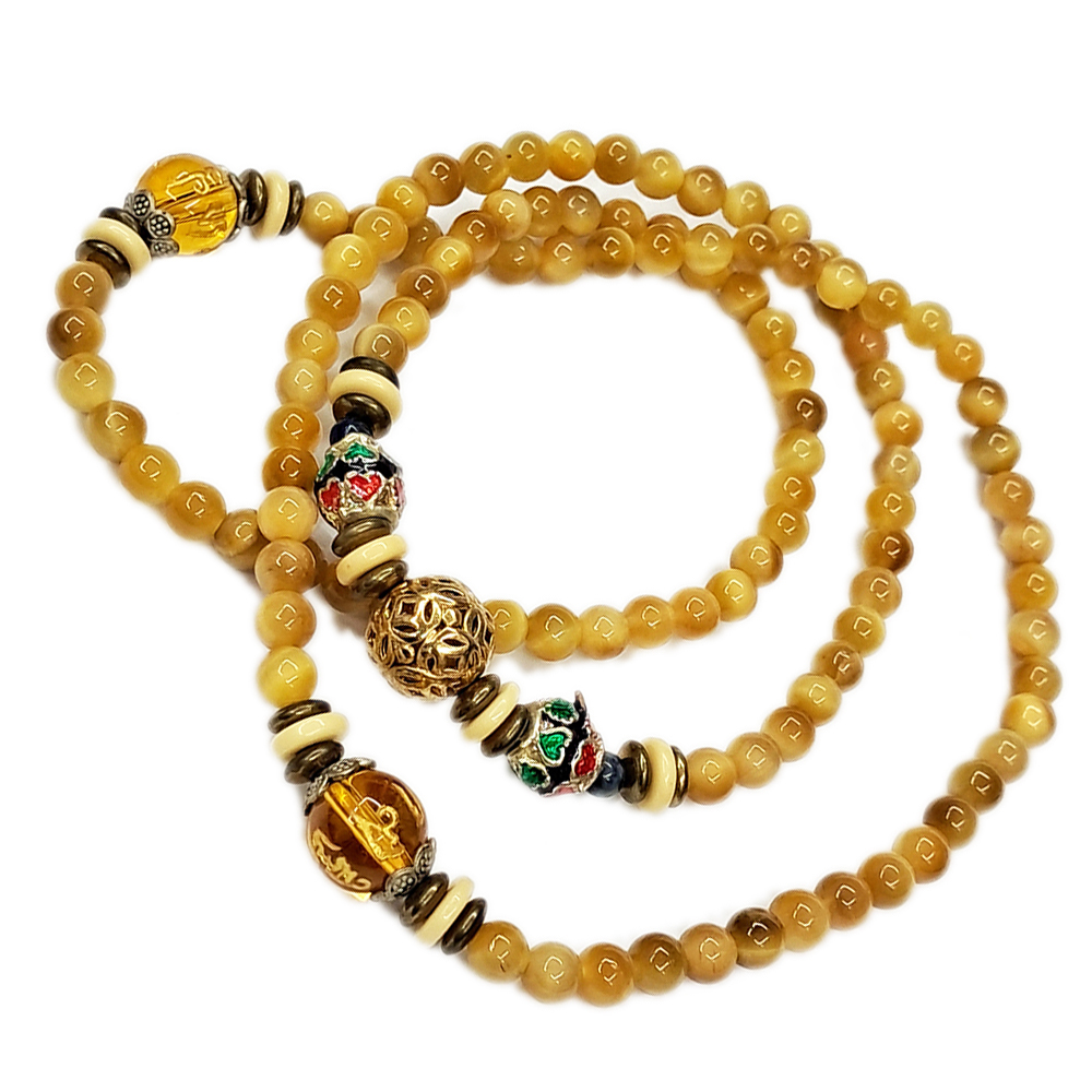 白虎眼108念珠4.5 mm【十方】138932