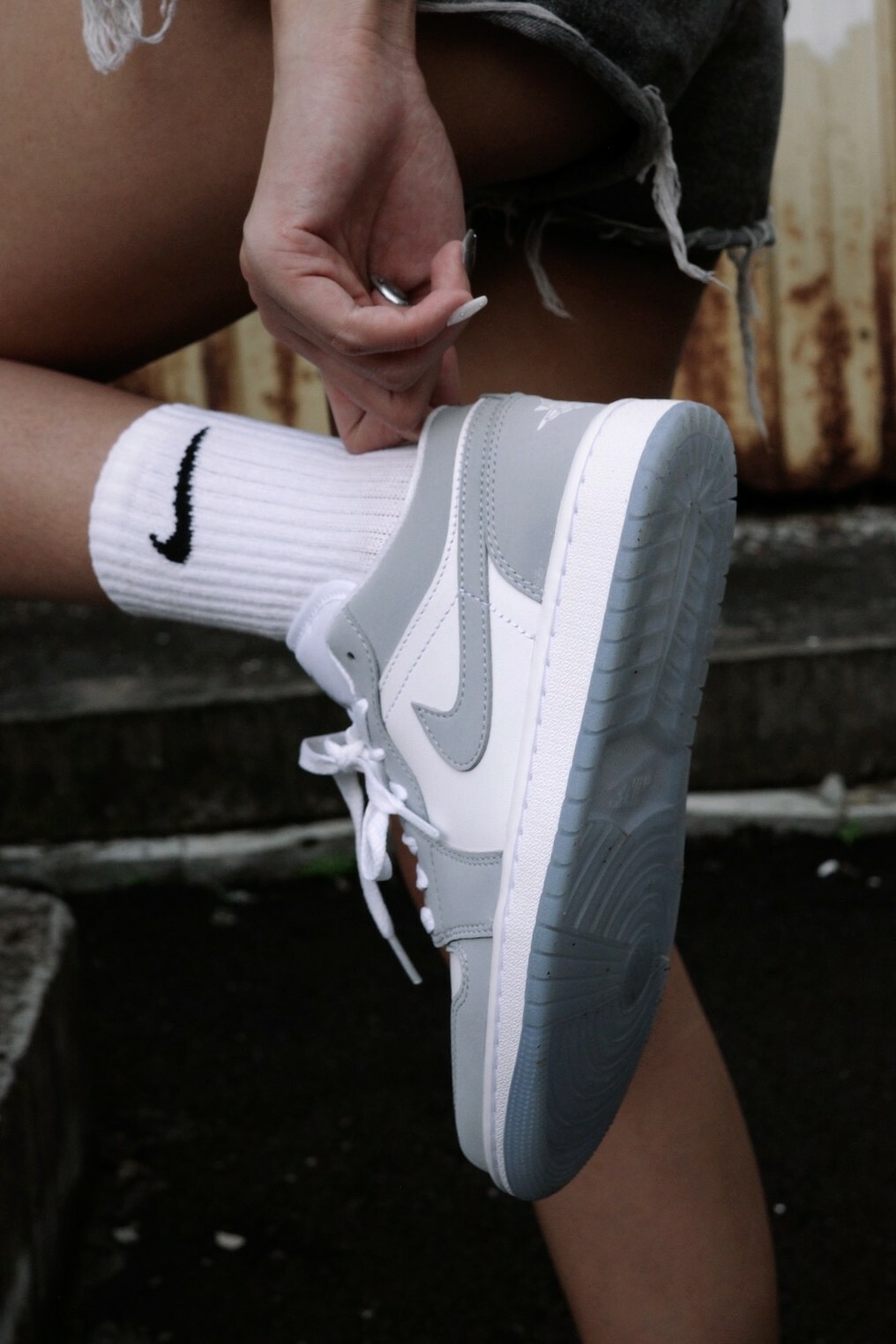 Nike Air jordan 1 low 小DIOR 灰白 冰底 小迪奧 dc0774-105