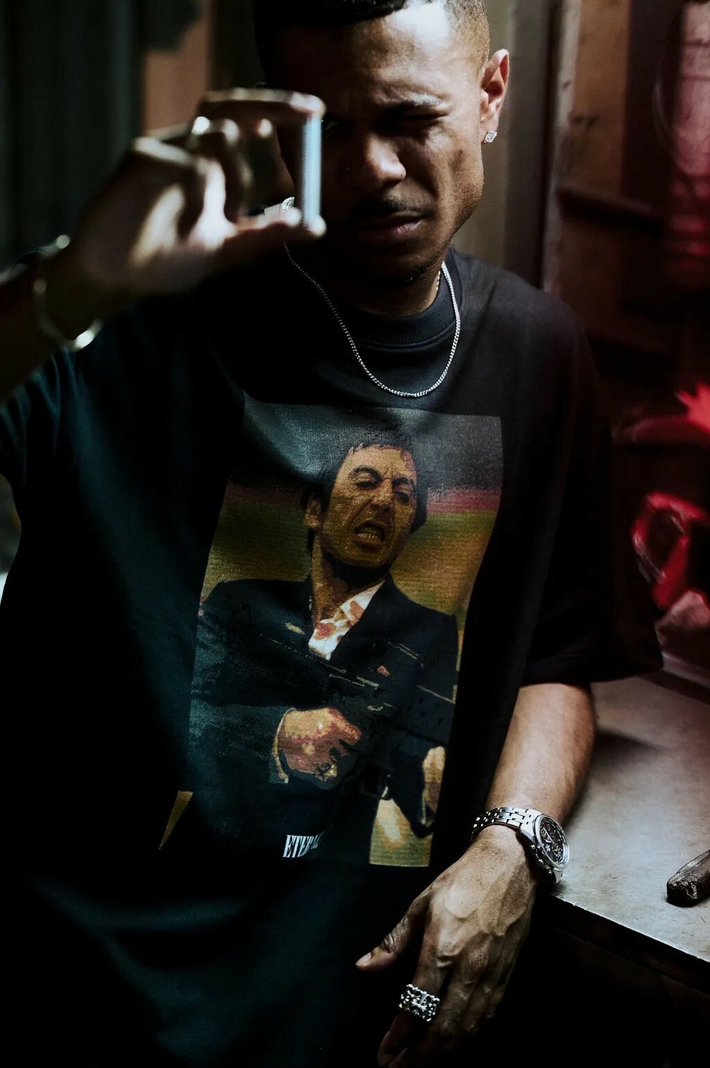 ETERNAL 教父款 SCARFACE 相片標語短袖 T