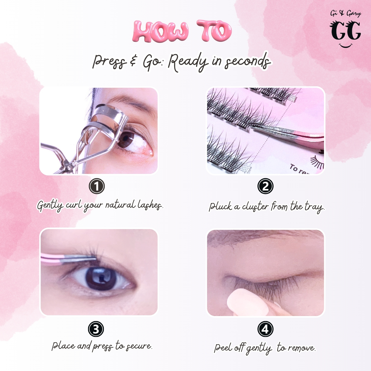 Gi & Gary 自黏假睫毛 (無需膠水) Gi & Gary Glue Free Eyelashes