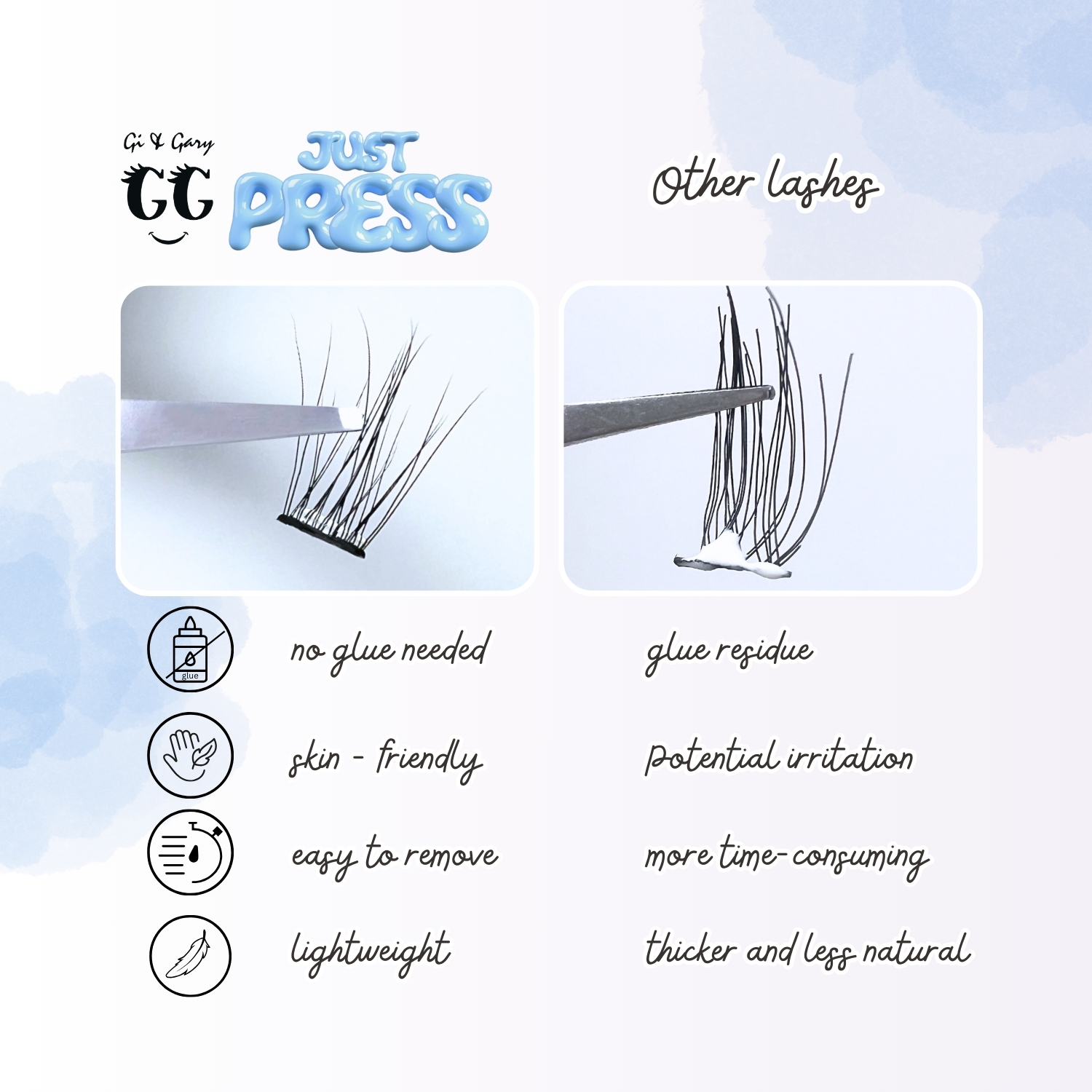 Gi & Gary 自黏假睫毛 (無需膠水) Gi & Gary Glue Free Eyelashes