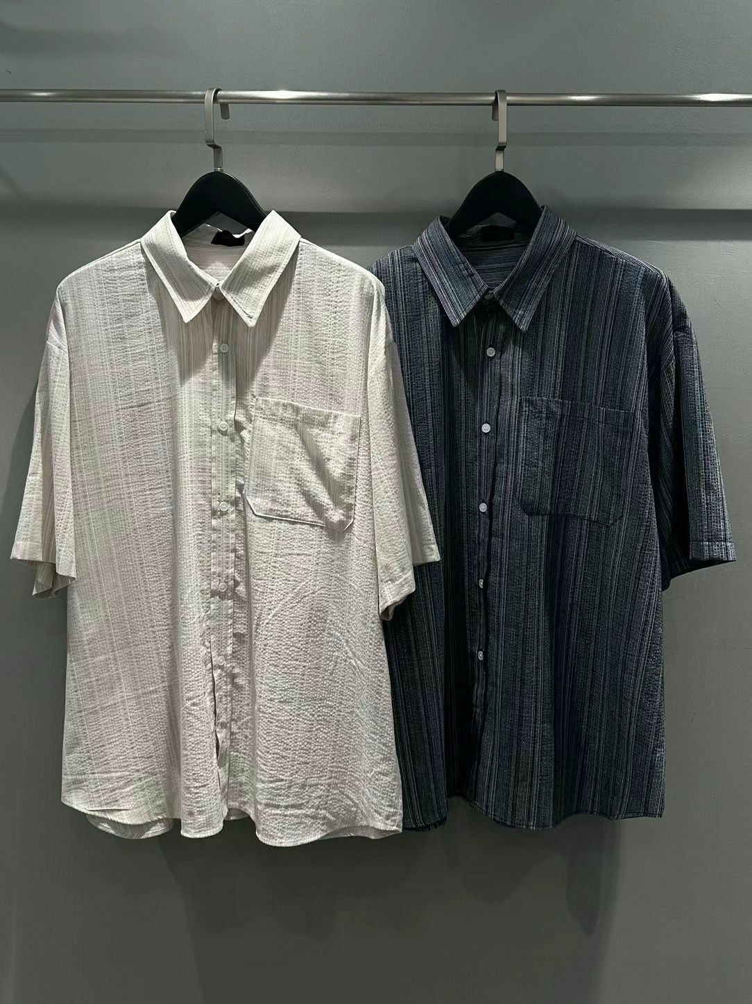 直紋短袖恤衫 S2276