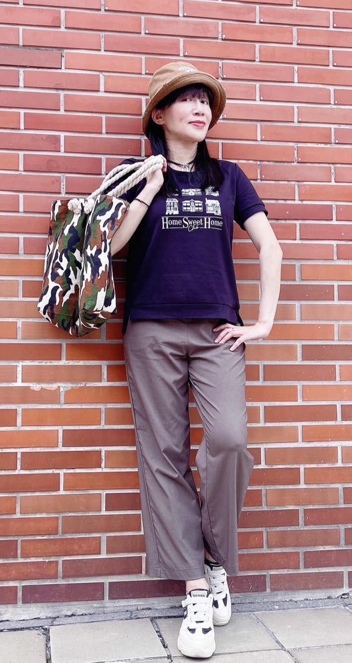 OL韓版時尚彈力涼感紗闊腿九分寬管褲U6821