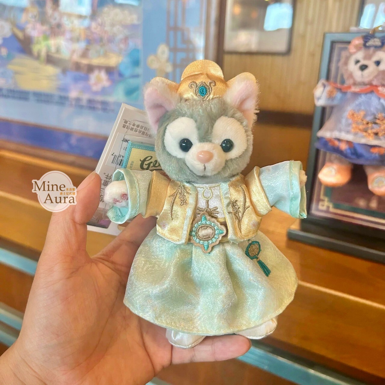 2024 中秋 達菲 Duffy 與好友們 傑拉托尼 畫家貓 Gelatoni 鑰匙圈 吊飾 -上海迪士尼樂園