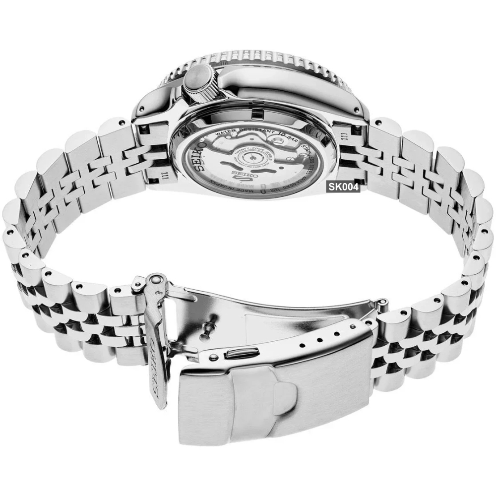 萬年鐘錶 - SEIKO  5 Sports    GMT雙時區指針機械水鬼男錶-白   SSK033K1 / 4R34-00A0S 錶徑42.5MM