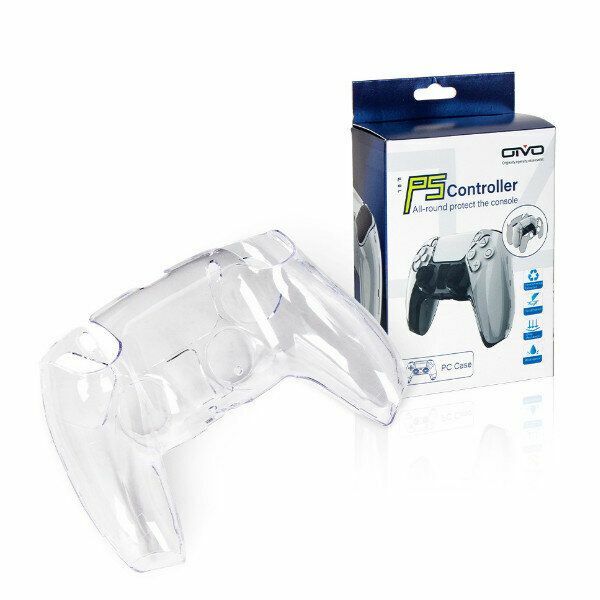 PS5 Controller Crystal Case PS5 Wireless Gamepad Transparent Case PC Hard ShellPS5 Accessories (Clear)