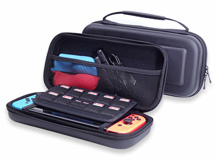 Switch Game Console Organizer Hardshell Console Card Cover (1809 Black)