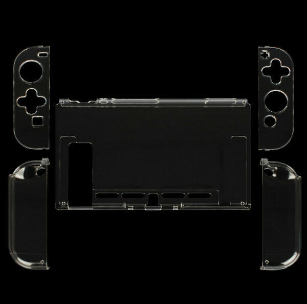 Game Console Protective Case CH-NS-002/NS Split Protective Case Hard Shell-C (Naked) Clear White + Color Box