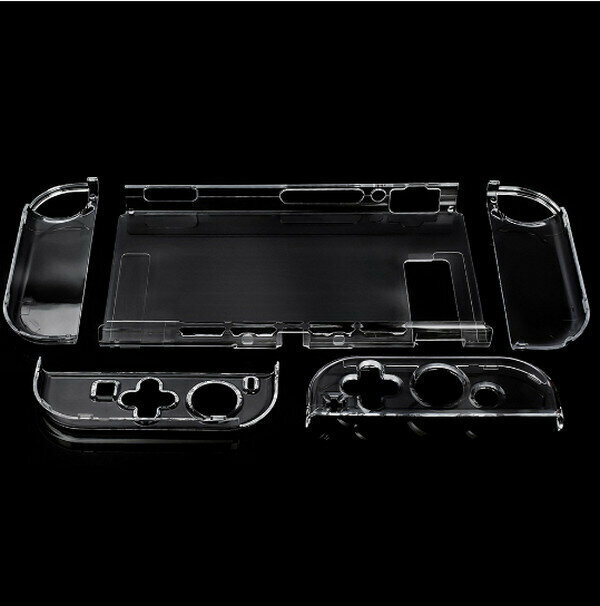 Game Console Protective Case CH-NS-002/NS Split Protective Case Hard Shell-A (Nude) Clear White + Color Box