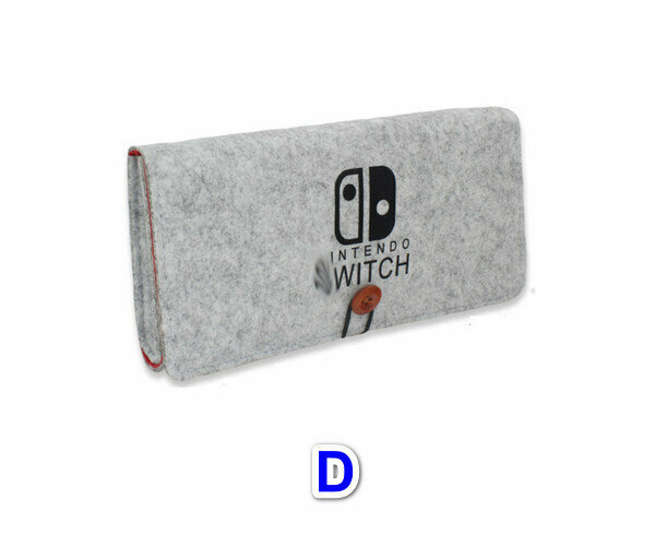 The Gaming Accessory Bag is compatible with Switch Felt Bag, Soft Storage Bag, Protective Bag (CH-NS-044)-D Light Grey