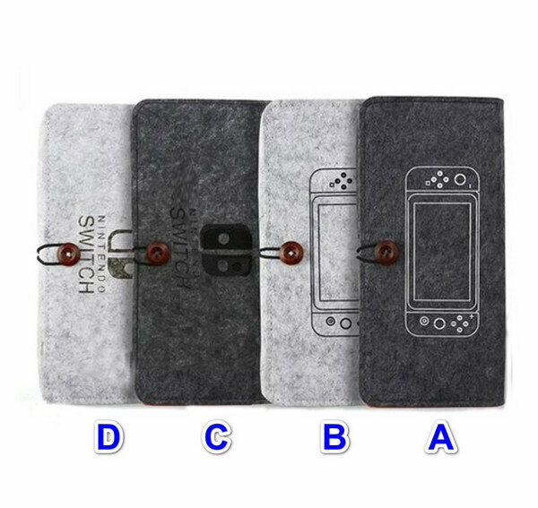 Game Accessories Bag Compatible with Switch Felt Bag, Soft Storage Bag, Protective Bag (CH-NS-044) - ABCD Optional 2