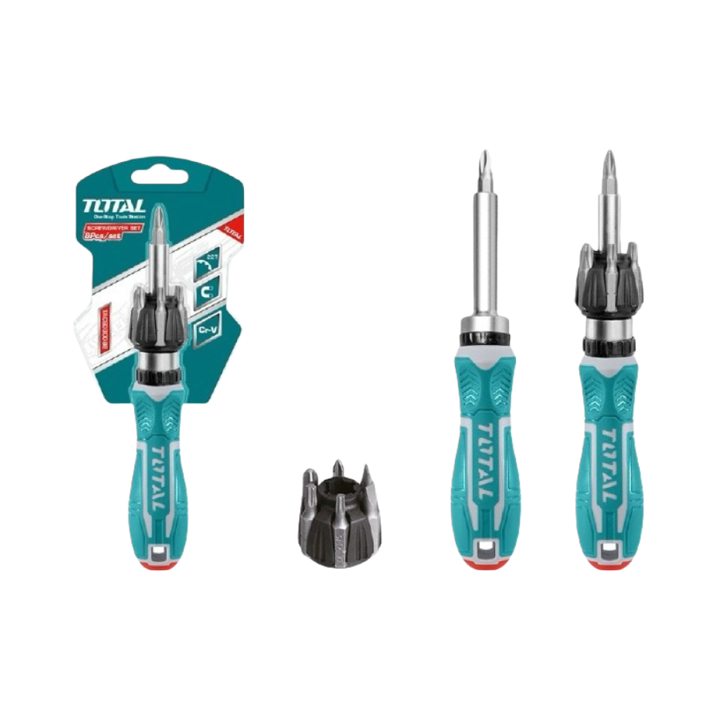 TOTAL 8合1螺絲起子組 (TACSD30086)