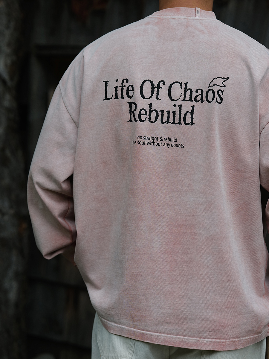 Unbent 24a/w 復古水洗破壞標語 L/S 長袖 T