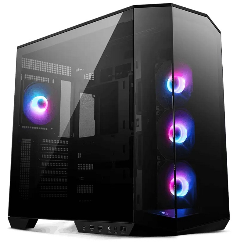 米特3C數位–MSI 微星 MAG PANO 100R PZ 黑色/白色 電腦機殼 支援背插主版/卡長38/U高16.6