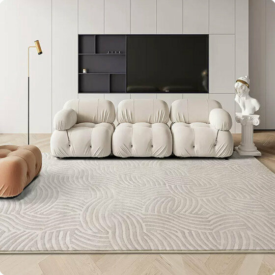 新款侘寂風日式地毯(180x250CM（比利時圈絨+升級寬邊+升級大顆粒防滑底）)(CC104)
