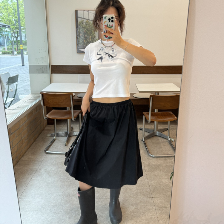 RONRON,ron ron,Jennie同款,Jennie蝴蝶結T,韓星同款,New jeans同款,New jeans hanni,秀智款,韓國連線,蝴蝶結,芭蕾舞風,Blokette,Balletcore