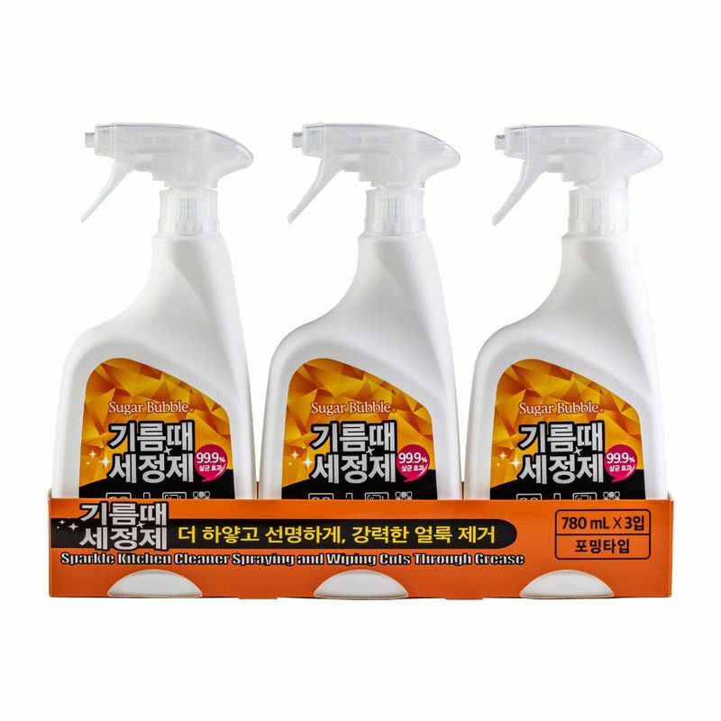 SUGAR BUBBLE - 韓國廚房油污清潔噴霧 780ML X 3支裝