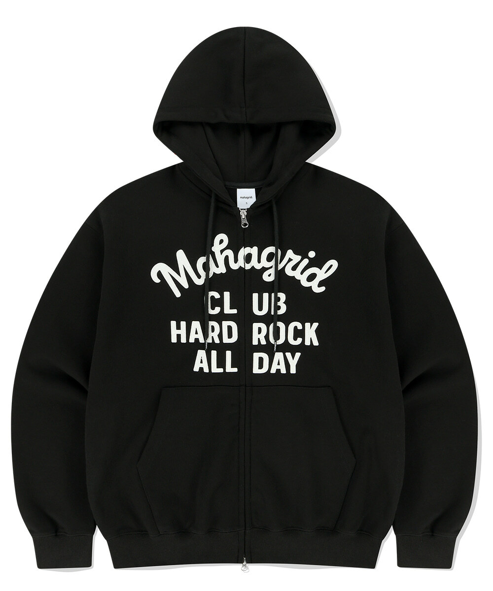mahagrid - ALL DAY ZIP UP HOODIE (BLACK)