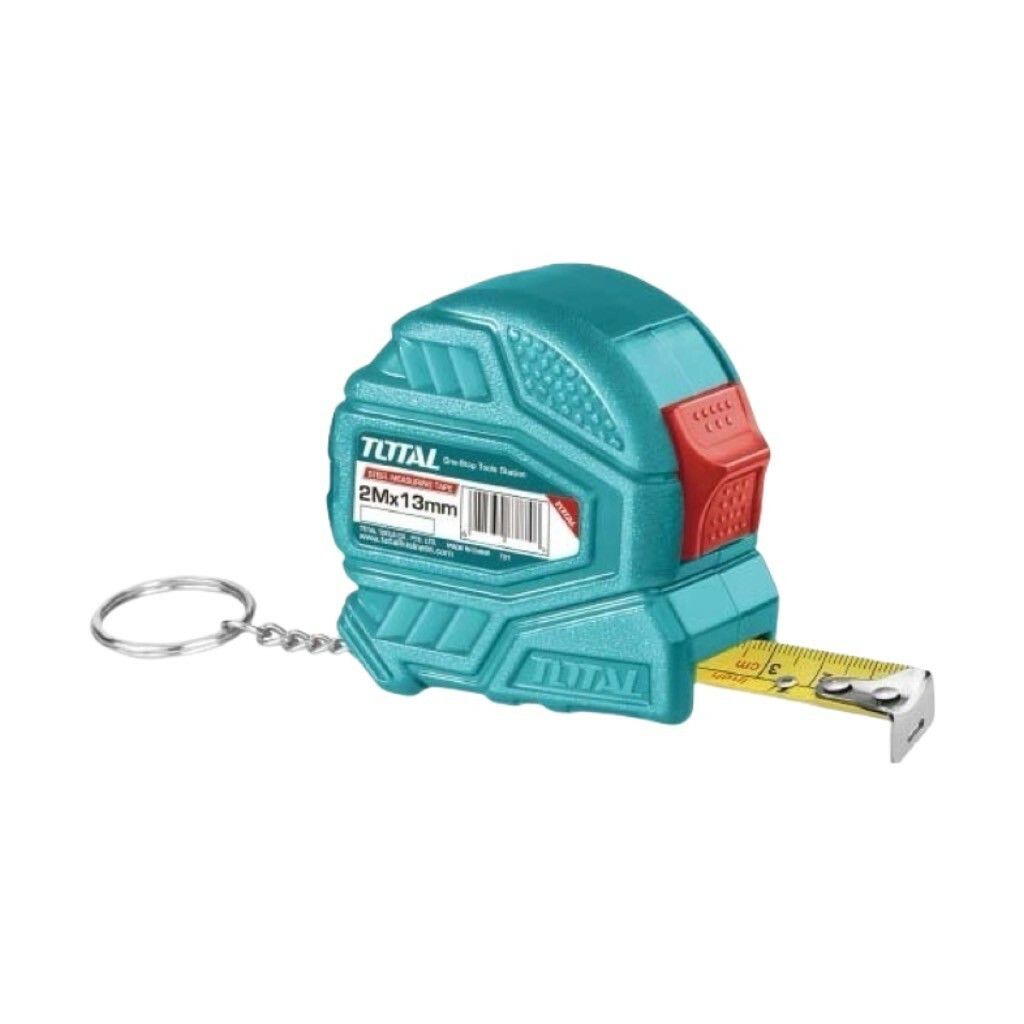 TOTAL 迷你2米鋼捲尺鑰匙圈(公英製) (TMT126321)