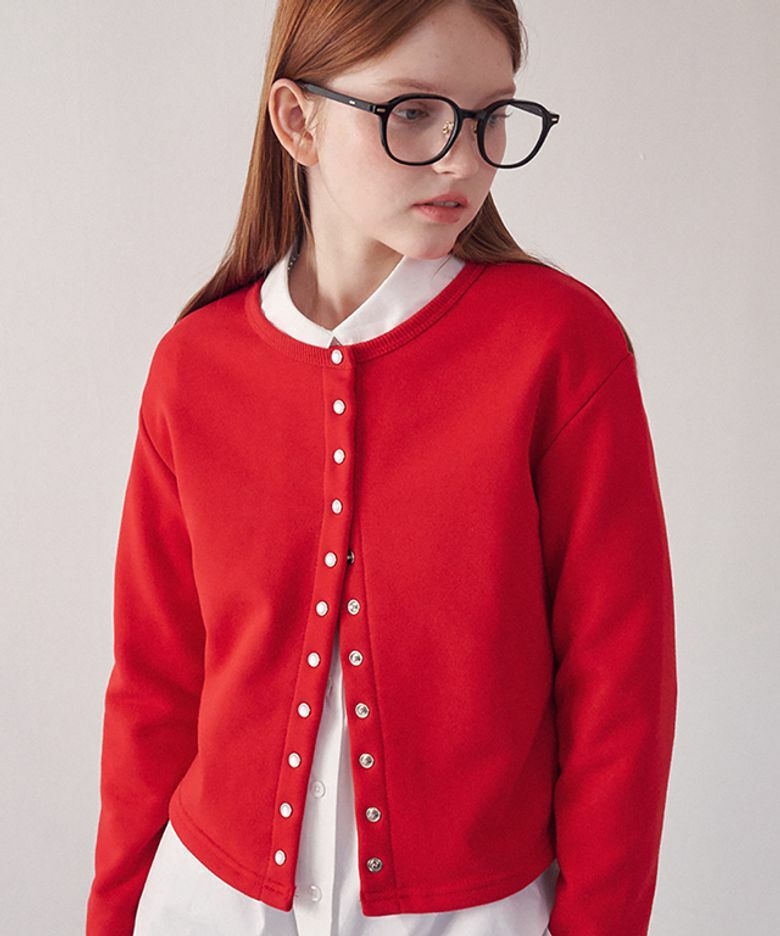 RONRON SNAP OPEN SWEAT CARDIGAN