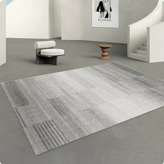 新款侘寂風日式地毯(140x200CM（比利時圈絨+升級寬邊+升級大顆粒防滑底）)(CC110)