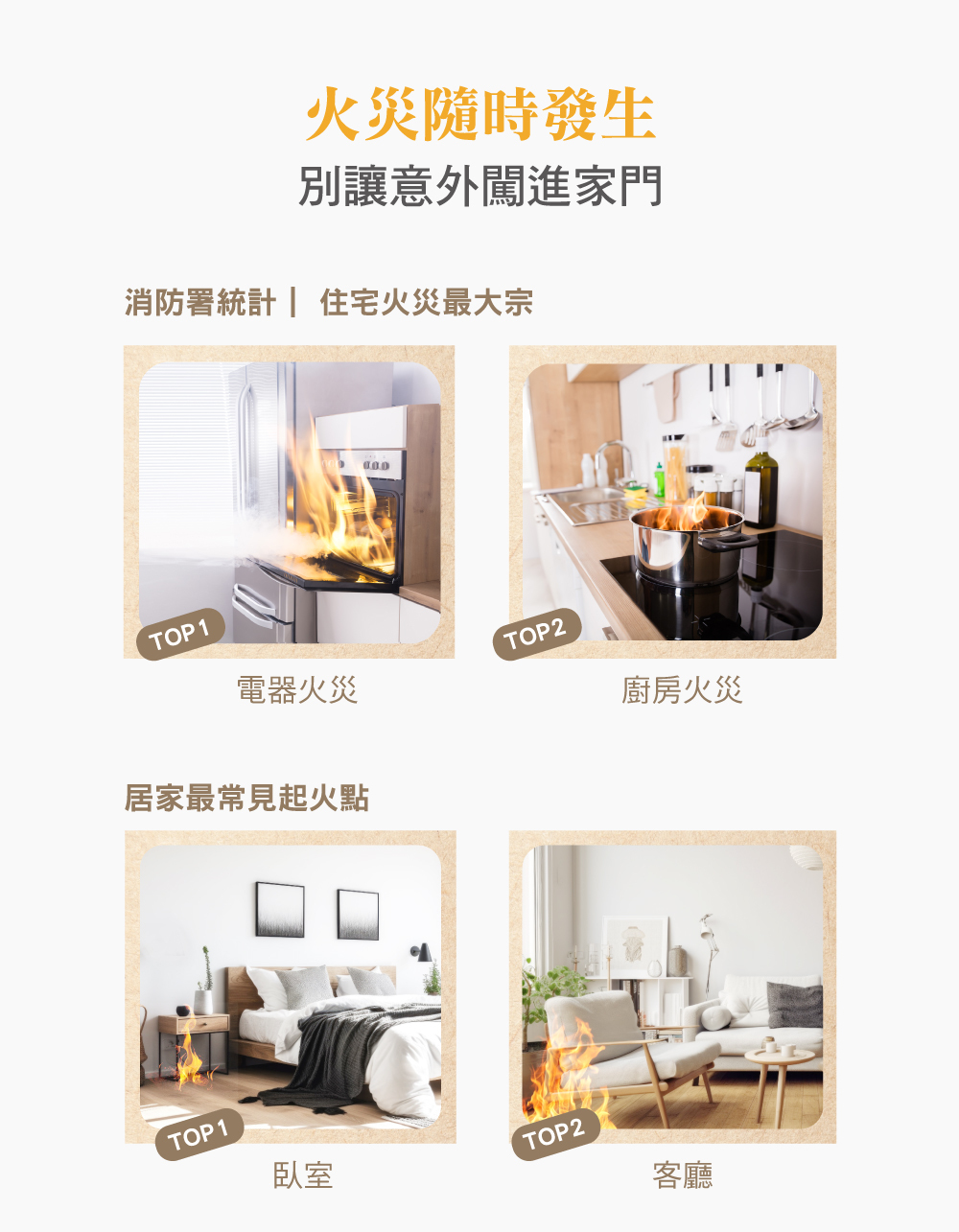 常見的火災類型