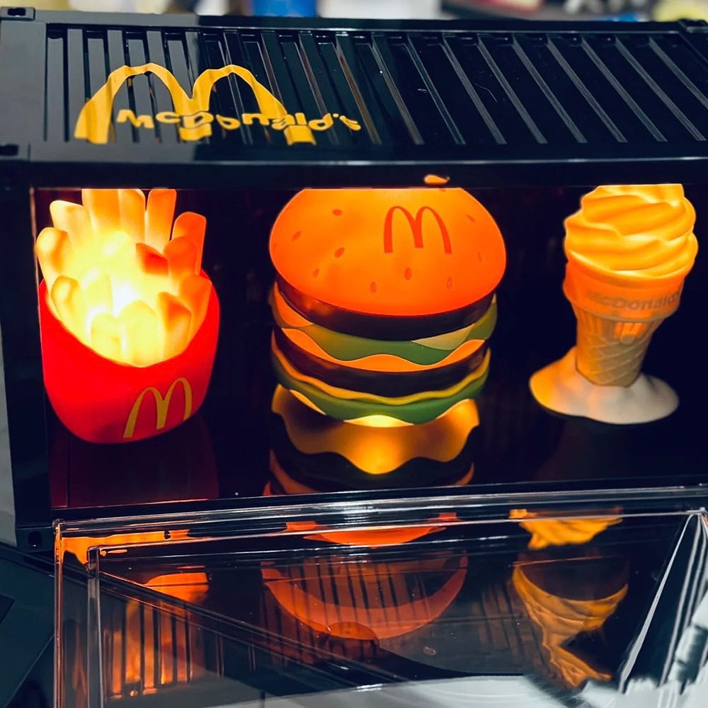 海外麥當勞限定 麥當勞 漢堡 薯條 蛋捲冰淇淋 拍拍燈 小夜燈 裝置藝術
