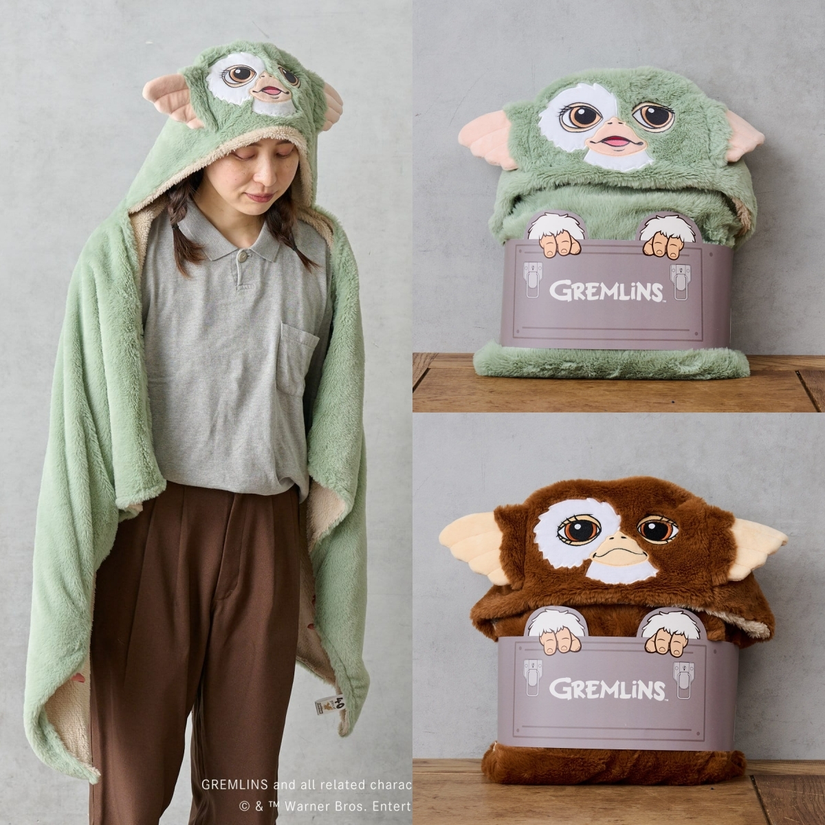 現貨┃GREMLINS 小魔怪 小精靈 薄荷綠 限定色 毛毯 懶人毯
