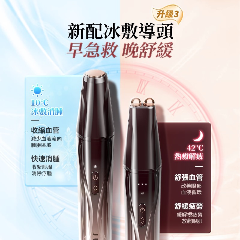 日本JUJY 雙頭全效全眼周逆齡聚能射頻美眼儀 PRO 4.0【正品】專研雙替換頭 上下眼周專研模式 冷熱雙效護理 PRO+RF射頻 EMS微電  【原裝行貨1年原廠保養】
