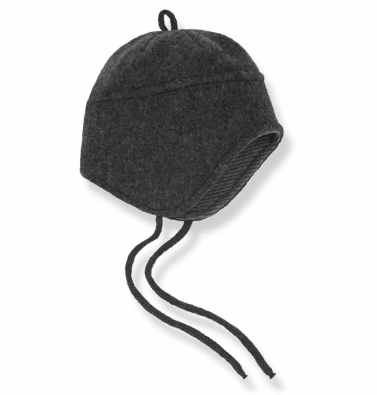 1+ in the family  綁帶耳罩帽 ALVAR nthracite