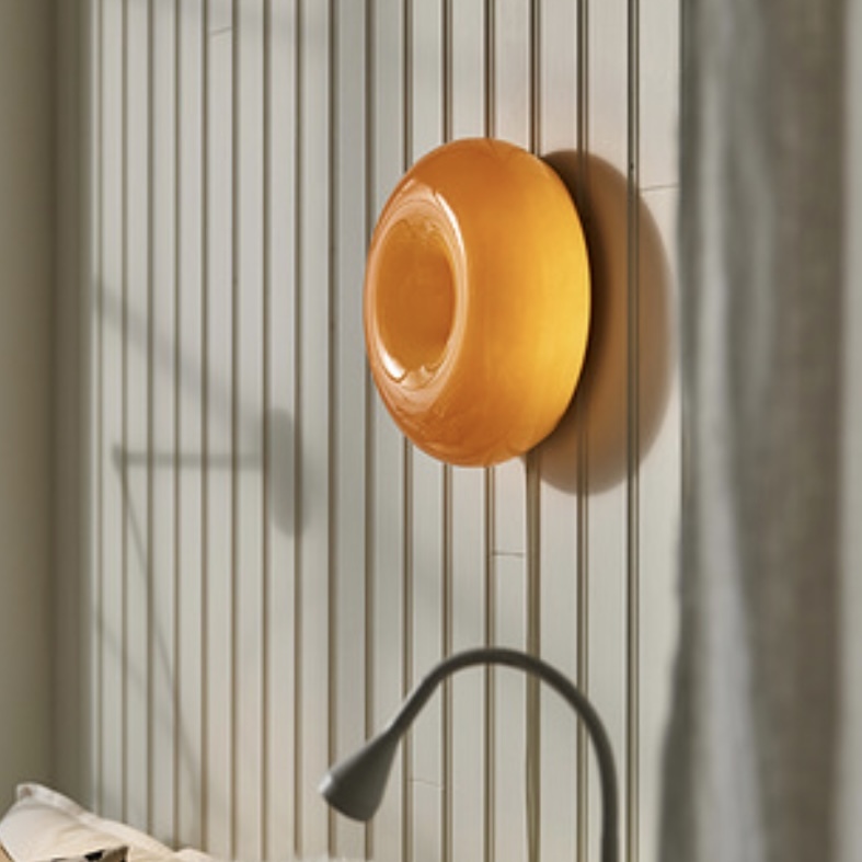 IKEA VARMBLIXT 甜甜圈燈 壁燈 圓型玻璃/日本代購