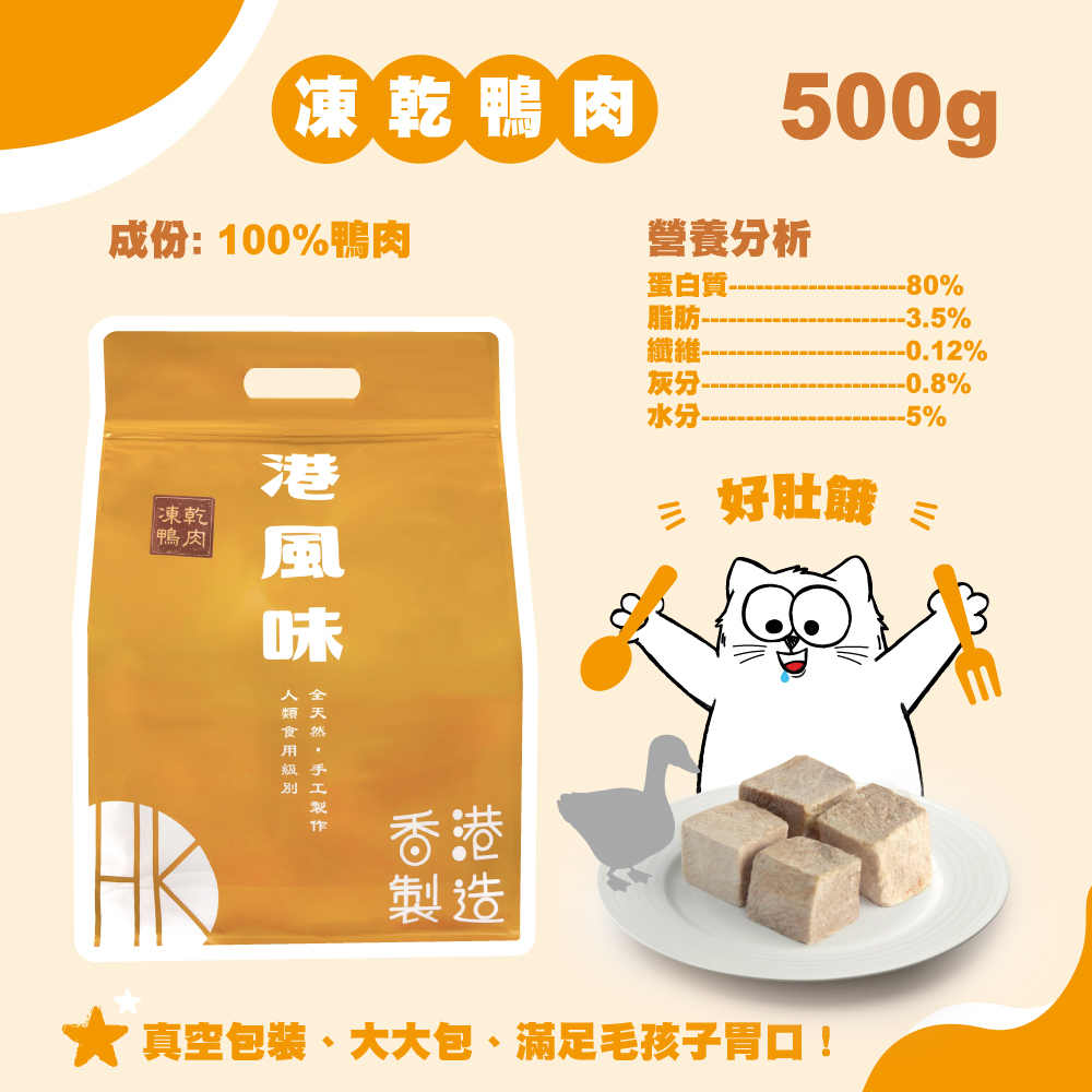 Kong Style Freeze Dried Duck 500g