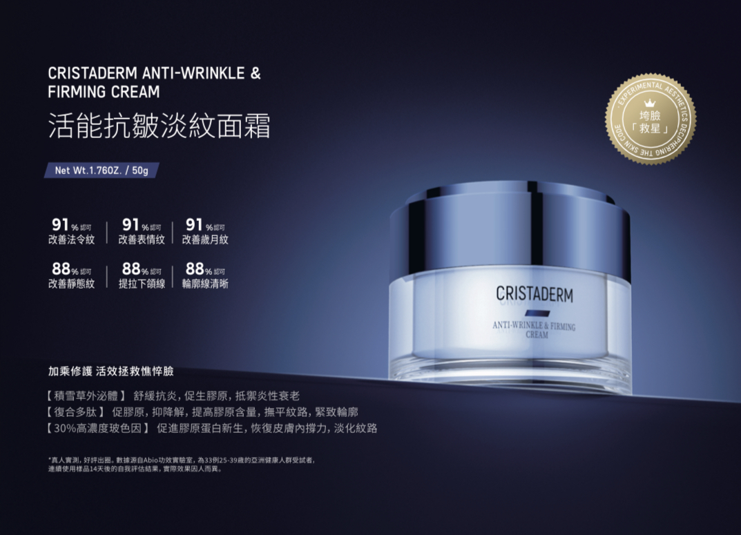 韓國CRISTADERM活能抗皺淡紋面霜50g